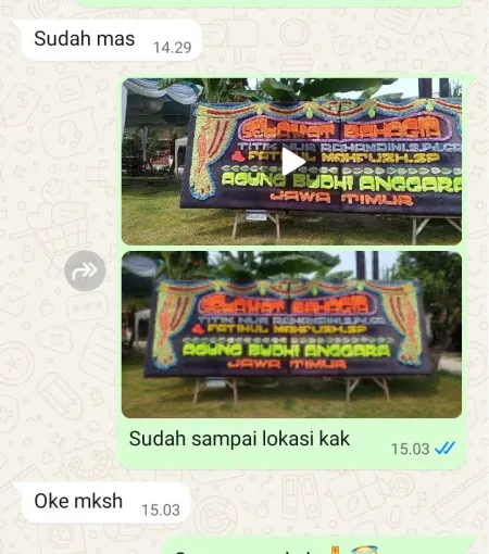 Pengiriman Papan Bunga Tugu Lelea